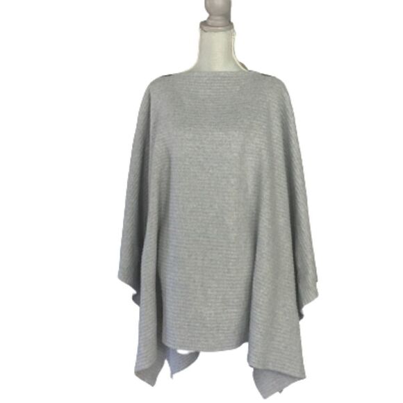 Cynthia Rowley Grey Sweater Cape Poncho Size OS - Picture 2 of 5
